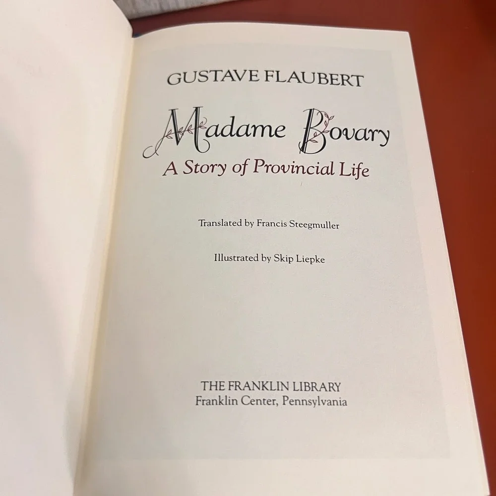 Franklin Library Madame Bovary Gustave Flaubert Heirloom Library 1979 Gilt Blue